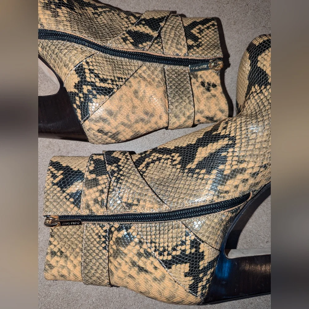 Jimmy Choo - Blanka 85 leather ankle boots in Dijon snake print size 37 (US 7)